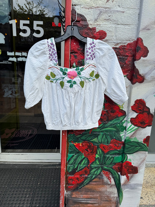 Cropped boho blouse