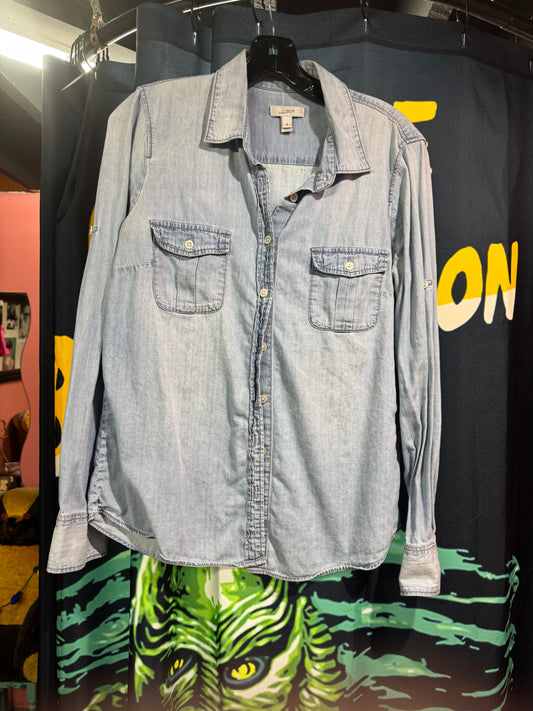Denim button down